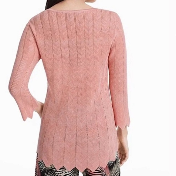 WHBM Lace Up Metallic Sweater Size Medium EUC - Picture 2 of 7